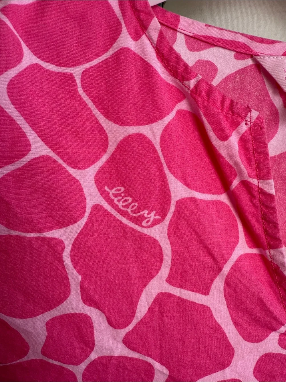 Lilly Pulitzer Bright Pink Animal-Print girls swim cover size large
